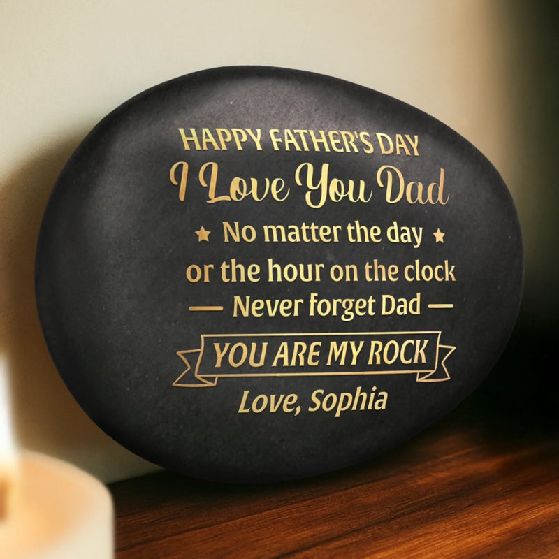 Custom Printed Rock - Personalized Anniversary Wedding Gifts For Husband And Wife, Him And Her - Thanks You For Being There