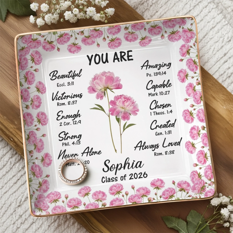 Custom Full-Print Jewelry Dish - Personalized Graduation Gifts For Him, Her - A Beautiful Ending