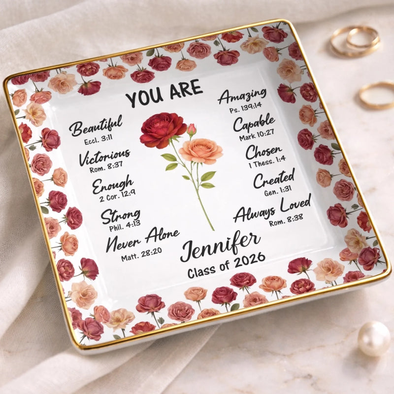 Custom Full-Print Jewelry Dish - Personalized Graduation Gifts For Him, Her - A Beautiful Ending
