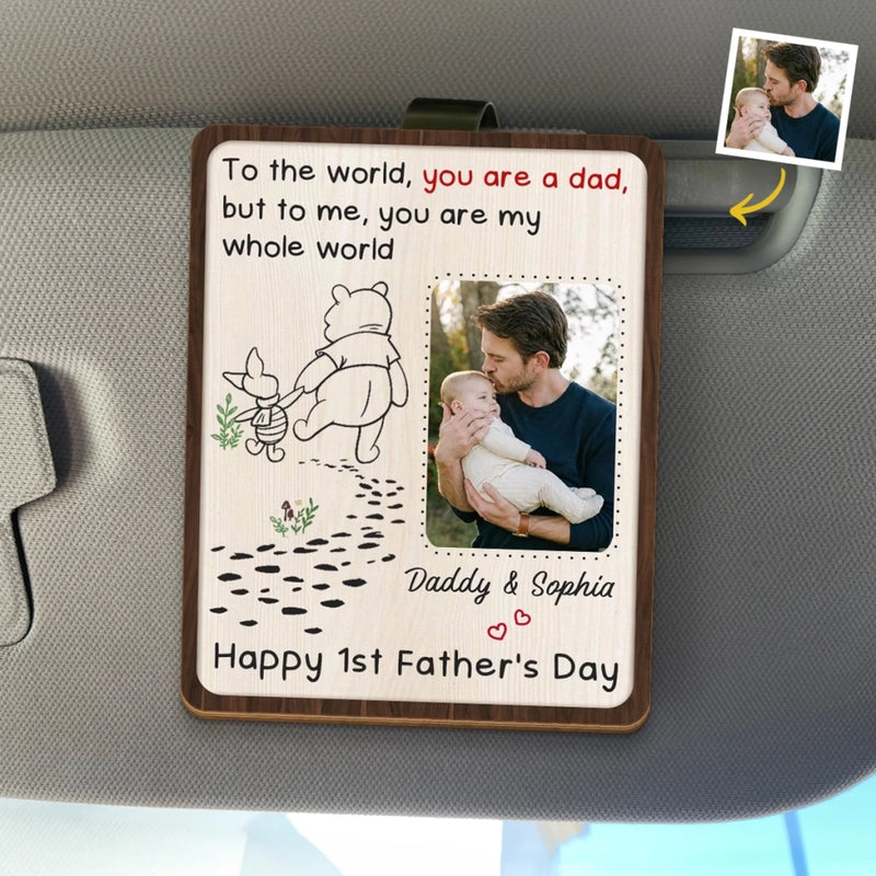 Custom Photo Car Visor Clip - Personalized Father's Day, Baby Shower, Gender Reveal Gifts For New Dads, New Grandpas - Cherish Every Drive