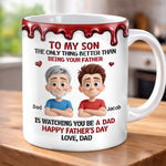 Custom 3D Inflated Effect Printed Mug - Personalized Father's Day Gifts For Son - The Dad Upgrade