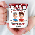 Custom 3D Inflated Effect Printed Mug - Personalized Father's Day Gifts For Son - The Dad Upgrade