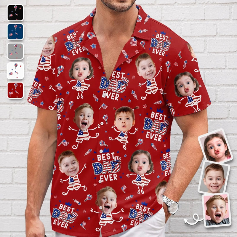Custom Photo Unisex Tropical Hawaiian Aloha Shirt - Personalized Father's Day Gifts For Dad, Grandpa - Peak Dad Energy