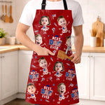 Custom Photo Apron With Pocket - Personalized Father's Day Gifts For Dad, Grandpa - Backyard Legend Status