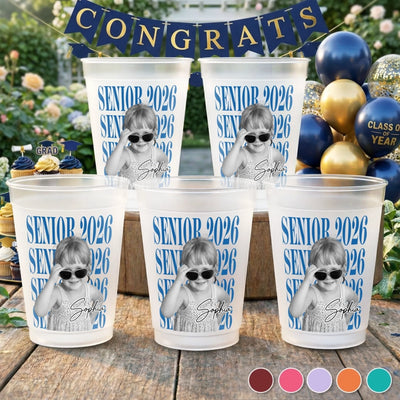 Custom Photo Graduation Cups - Personalized Graduation Gifts For Him, Her - Chasing Dreams, Catching Success