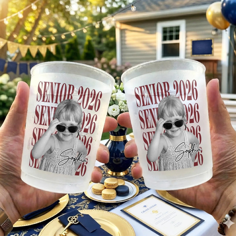 Custom Photo Graduation Cups - Personalized Graduation Gifts For Him, Her - Chasing Dreams, Catching Success