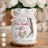 Custom Flower Vase With Ribbon - Personalized Graduation Gifts For Teachers - Never Forget Your Impact