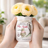 Custom Flower Vase With Ribbon - Personalized Graduation Gifts For Teachers - Never Forget Your Impact