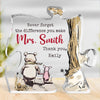 Custom Puzzle Shaped Acrylic Plaque - Personalized  Graduation Gifts For Teachers - You Helped Me Grow
