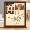 Custom 2-Layered Wooden Plaque - Personalized Father's Day Birthday Gifts For Dad, Grandpa - Memories On The Go