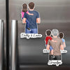 Custom Acrylic Fridge Magnet - Personalized Father's Day Birthday Gifts For Dad, Grandpa - In Dad We Trust