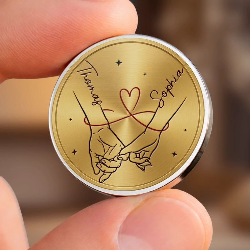 Custom Pocket Hug - Personalized Anniversary Wedding Gifts For Husband And Wife, Him And Her - Sweet Little Promise