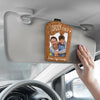Custom Photo Car Visor Clip - Personalized Father's Day Birthday Gifts For Dad, Grandpa - Smooth Roads & Drive Safe