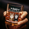 Custom Whiskey Glass - Personalized Father's Day Birthday Gifts For Dog Cat Lovers, Dog Dad And Mom, Cat Owners - Cheers To Fur Family