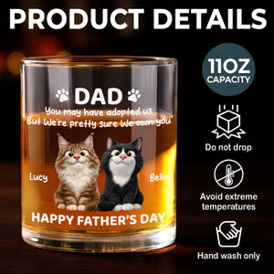 Custom Whiskey Glass - Personalized Father's Day Birthday Gifts For Dog Cat Lovers, Dog Dad And Mom, Cat Owners - Cheers To Fur Family
