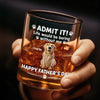 Custom Whiskey Glass - Personalized Father's Day Birthday Gifts For Gifts For Dog Cat Lovers, Dog Dad And Mom, Cat Owners - Dog Dad Mode