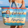 Custom Beach Bag - Personalized Summer Vacation And Travel, Retirement Gifts For Best Friends, Family, Coworker, Work Bestie - Living The Legend Life