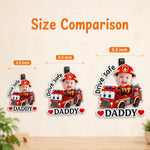 Custom Photo Acrylic Car Visor Clip - Personalized Father's Day Gifts For Dad, Grandpa - Love Rides With You Always