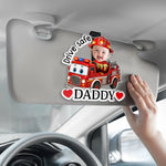 Custom Photo Acrylic Car Visor Clip - Personalized Father's Day Gifts For Dad, Grandpa - Love Rides With You Always