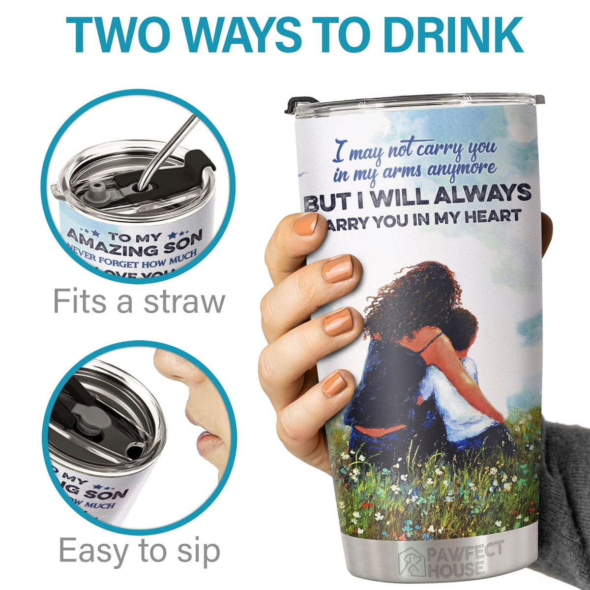 Life Isn't About Waiting For The Storm To Pass It's About Learning To Dance In The Rain - Tumbler - To My Son, Gift For Son, Son Gift From Mom, Birthday Gift For Son