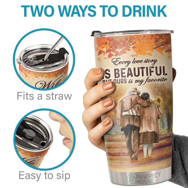 To My Wife I Choose You At The Beginning And End Of Everyday - Tumbler - To My Wife, Gift For Wife, Anniversary, Engagement, Wedding, Marriage Gift
