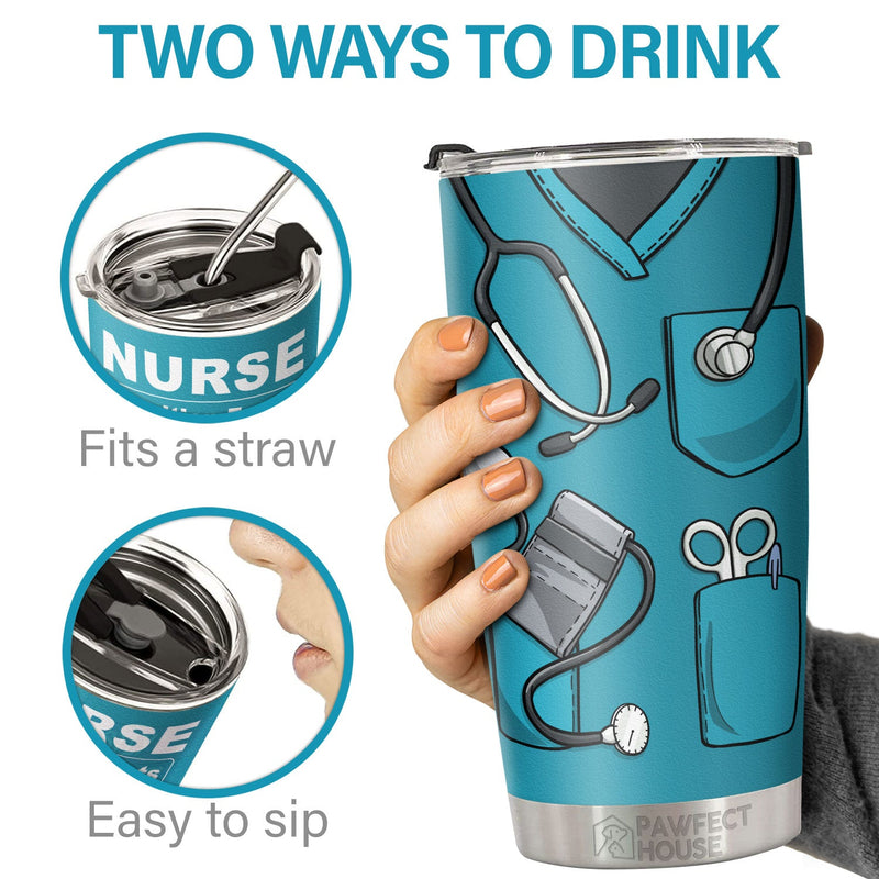Nurse Nutrition Facts - Tumbler - Appreciation, Graduation, Retirement, Thank You Gift For Nurse, Nurse Week Gift, Nurse Life