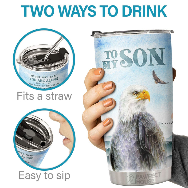 When You Need Me, I'll Step Out Of The Shadows - Tumbler - To My Son, Gift For Son, Son Gift From Dad, Birthday Gift For Son