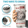 I May Not Carry You In My Arms But I Will Always Carry You In My Heart - Tumbler - To My Son, Gift For Son, Son Gift From Mom, Birthday Gift For Son