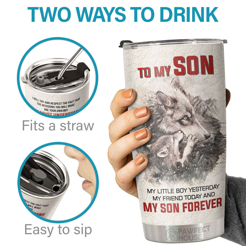 I May Not Carry You In My Arms But I Will Always Carry You In My Heart - Tumbler - To My Son, Gift For Son, Son Gift From Mom, Birthday Gift For Son