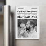 Custom Photo Acrylic Fridge Magnet - Personalized Father's Day Birthday Gifts For Dad, Grandpa - The Best Dad Days Begin Now