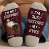 Custom Crew Socks - Personalized Father's Day Gifts For Dad, Grandpa - Professional Eye Rester