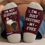 Custom Crew Socks - Personalized Father's Day Gifts For Dad, Grandpa - Professional Eye Rester