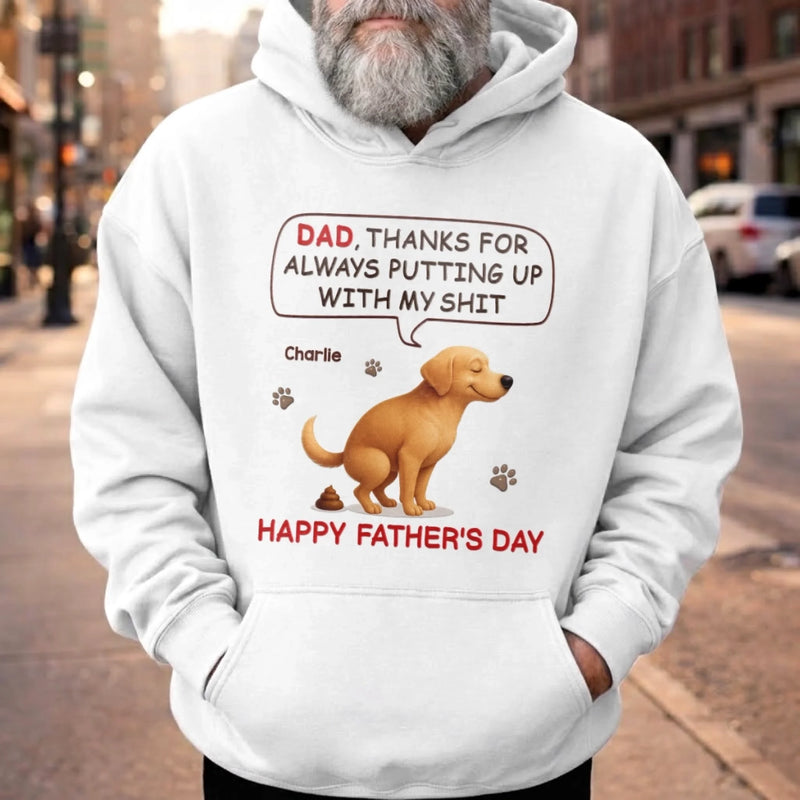Custom Unisex T-shirt, Premium T-shirt, Hoodie - Personalized Father's Day Gifts For Dog Cat Lovers, Dog Dad And Mom, Cat Owners - Peak Dad Joke Energy