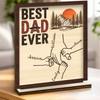 Custom 2-Layered Wooden Plaque - Personalized Father's Day Birthday Gifts For Dad, Grandpa - Memories On The Go