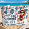 Custom Beach Bag - Personalized Summer Vacation And Travel, Retirement Gifts For Best Friends, Family, Coworker, Work Bestie - Sunshine, Freedom, Repeat