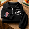 Unisex Quarter Zip Sweatshirt - America 250th Anniversary Gifts For Mom, Dad, Brother, Sister, Kids - Heritage Never Fades