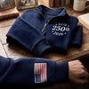 Unisex Quarter Zip Sweatshirt - America 250th Anniversary Gifts For Mom, Dad, Brother, Sister, Kids - Heritage Never Fades