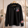 Custom Unisex Quarter Zip Sweatshirt - Personalized America 250th Anniversary Gifts For Mom, Dad, Brother, Sister, Kids - Vintage Patriot Spirit