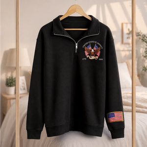Unisex Quarter Zip Sweatshirt - America 250th Anniversary Gifts For Mom, Dad, Brother, Sister, Kids - Timeless USA Spirit
