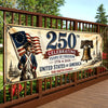 Custom Polyester Outdoor Banner - Personalized America 250th Anniversary Gifts For Mom, Dad, Brother, Sister, Kids - Proud Hearts Since The Beginning