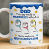 Custom 3D Inflated Effect Printed Mug - Personalized Father's Day Birthday Gifts For Dad, Grandpa - Sips Of Love
