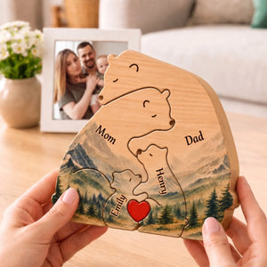 Custom Shaped Wooden Art Puzzle - Personalized Father's Day Birthday Gifts For Dad, Grandpa - Family Is Our Greatest Adventure