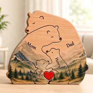 Custom Shaped Wooden Art Puzzle - Personalized Father's Day Birthday Gifts For Dad, Grandpa - Family Is Our Greatest Adventure