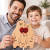 Custom Shaped Wooden Art Puzzle - Personalized Father's Day Birthday Gifts For Dad, Grandpa - Together Is Our Favorite Place
