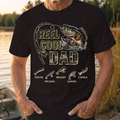 Custom Unisex T-shirt, Premium T-shirt, Hoodie – Personalized Father's Day Birthday Gifts For Dad, Grandpa – Reel Men Fish