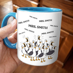 Custom Accent Mug - Personalized Funny Gifts For Teachers - Teacher’s Daily Soundtrack