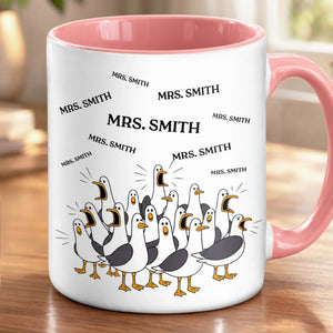Custom Accent Mug - Personalized Funny Gifts For Teachers - Teacher’s Daily Soundtrack