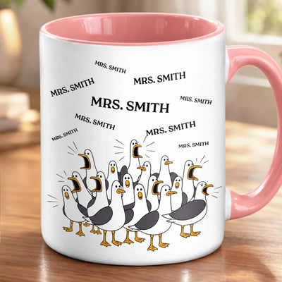 Custom Accent Mug - Personalized Funny Gifts For Teachers - Teacher’s Daily Soundtrack