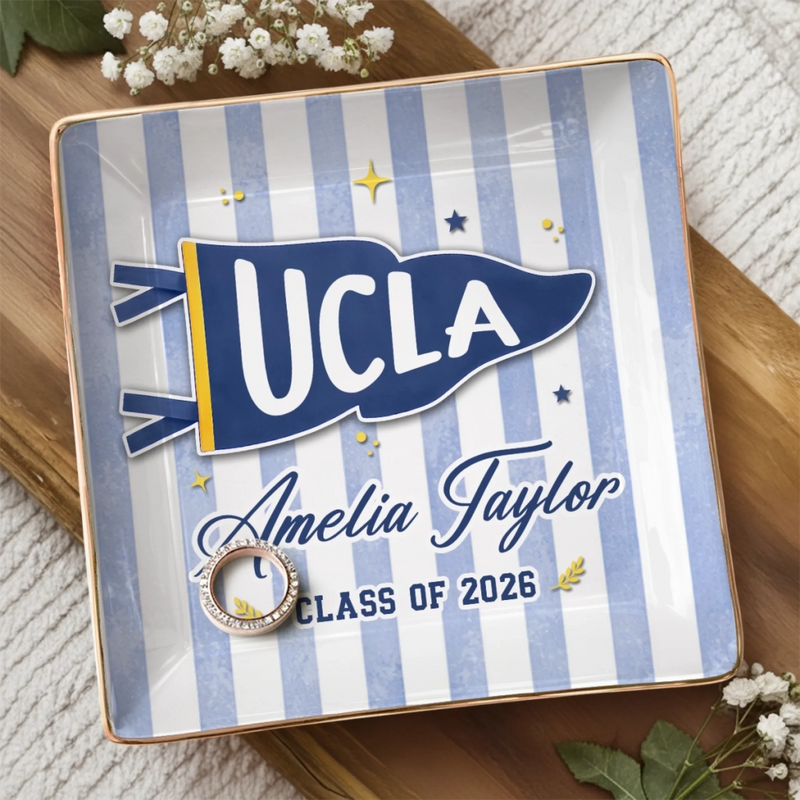 Custom Full-Print Jewelry Dish - Personalized Graduation Gifts For Him, Her - Academic Weapon Aesthetic