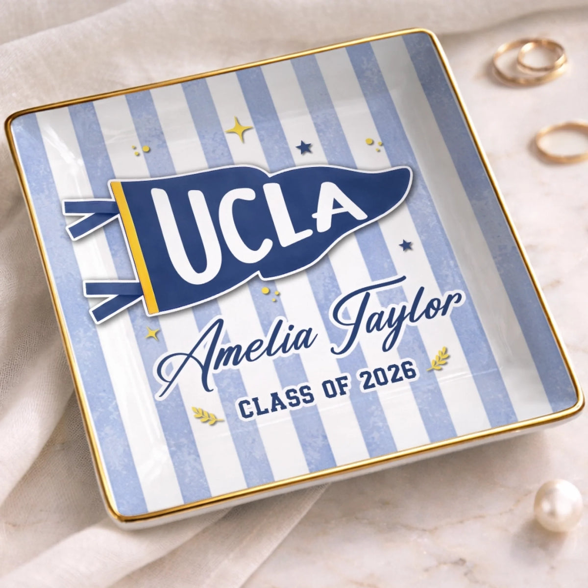 Custom Full-Print Jewelry Dish - Personalized Graduation Gifts For Him, Her - Academic Weapon Aesthetic